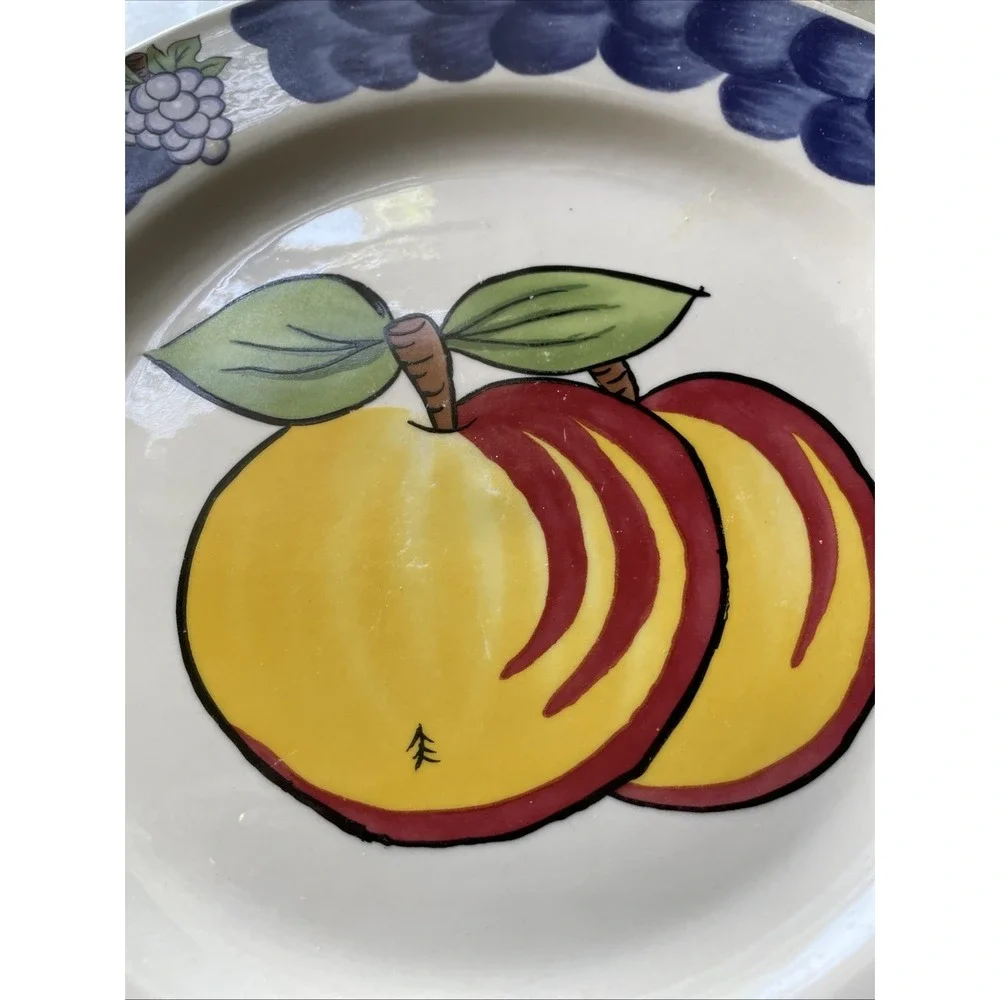 Tabletops Unlimited Italian Fruit Dinner Plates Set Of 3 10.5